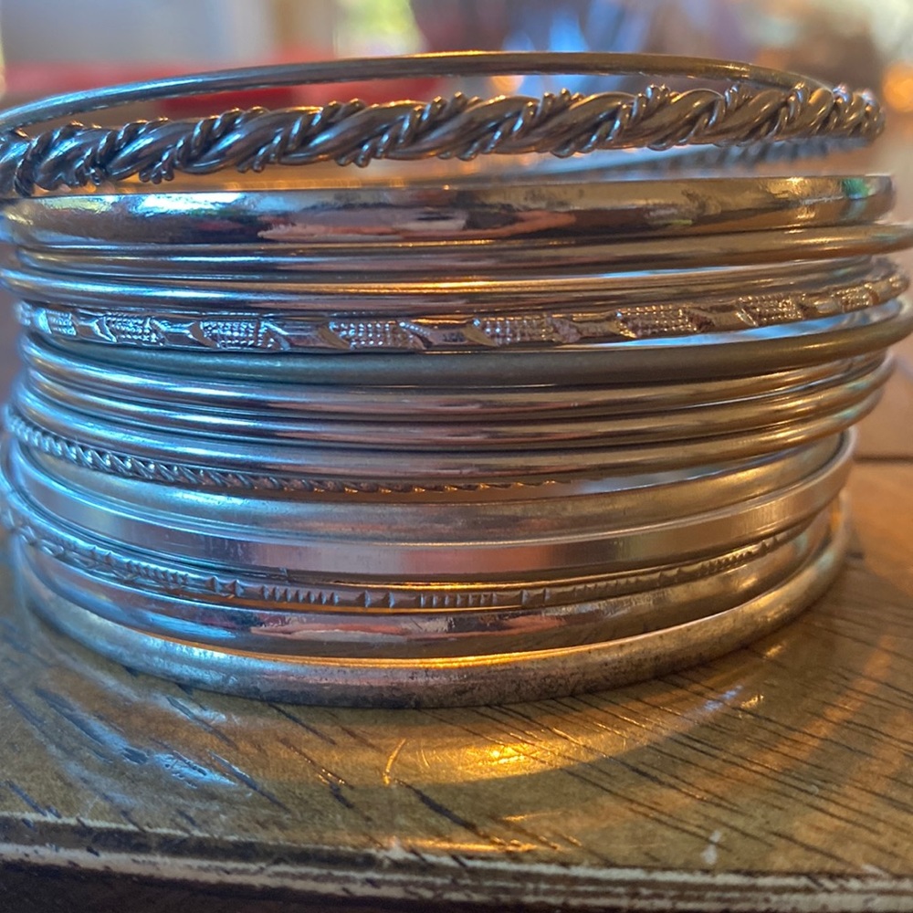 Collected Silver bangle bracelet lot - Picture 3 of 16